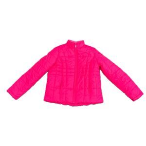 Pink zip up puffer jacket Athletic Works women's large